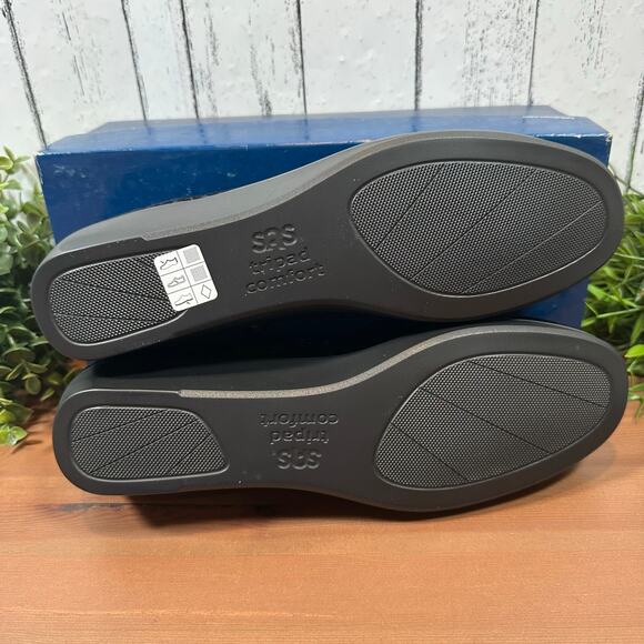 SAS Bliss Women's Slip On Wedge Black Leopard Size 11 Narrow - Picture 9 of 9